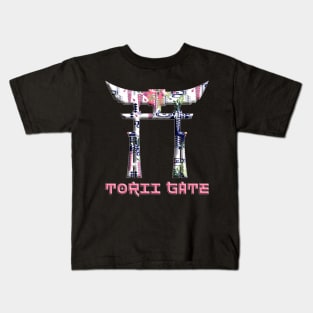 Torii Traditional Japanese Gate Japanese Flag Japan Symbol 50 Kids T-Shirt